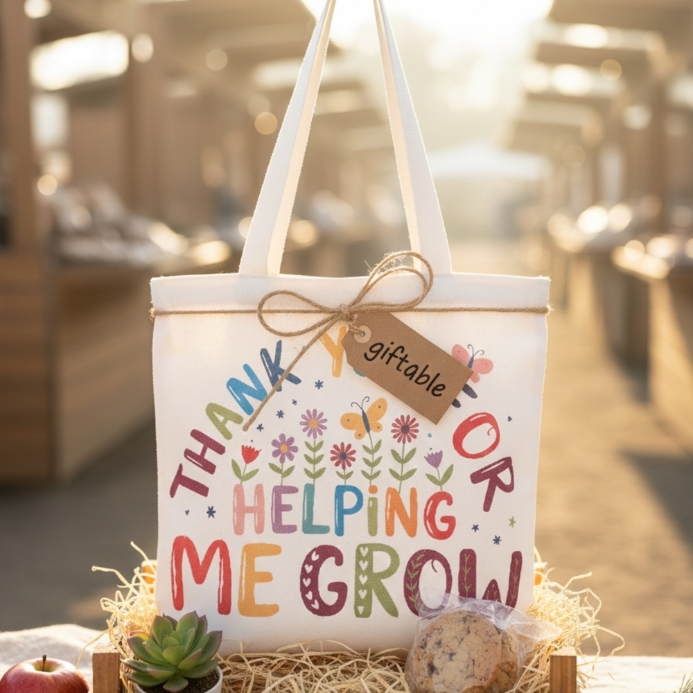 🌼🌸🌺Colorful Thank You Tote Bag